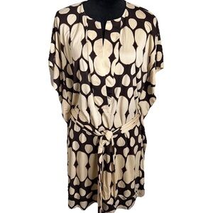 Diane Von Furstenberg Tuvallu Kaftan Kimono Dress Womens 4 Silk Geometric Retro